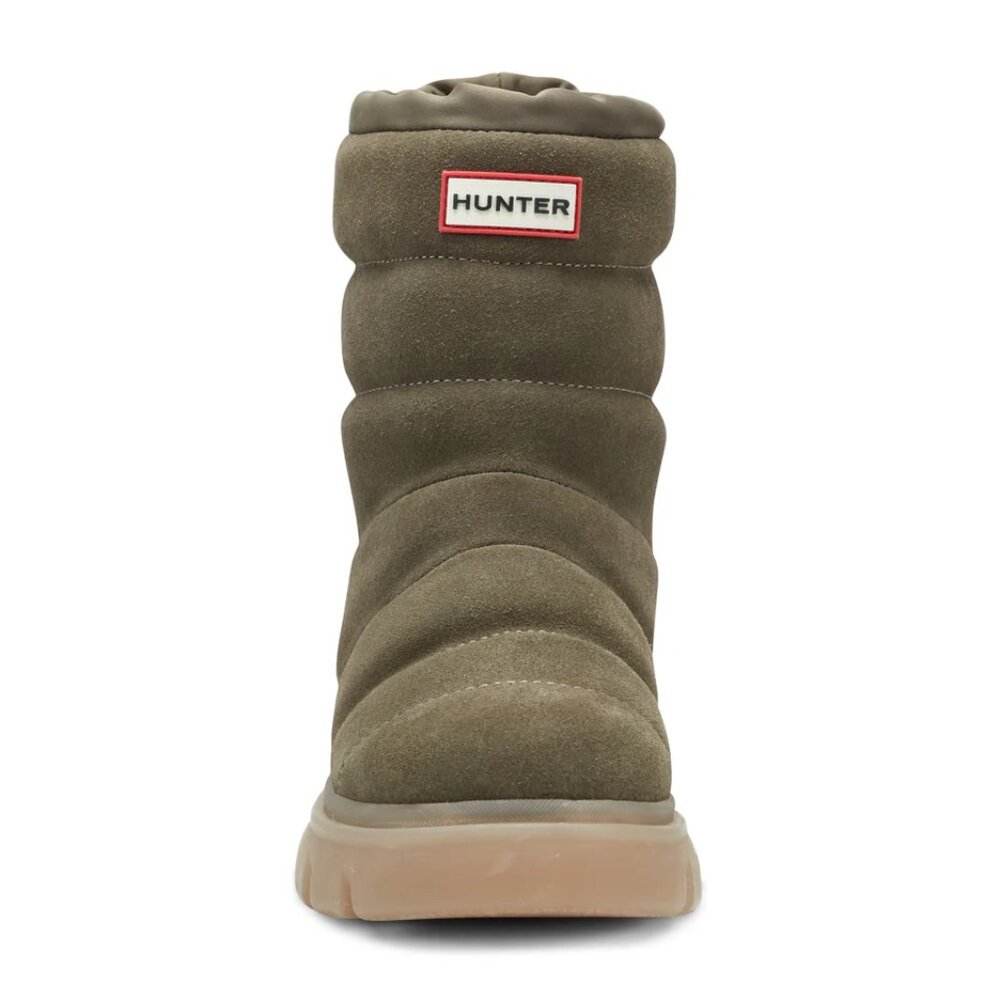 Hunter Maribel Lug Sole Insulated Waterproof Snow Booties in Medium Green - Picture 3 of 6